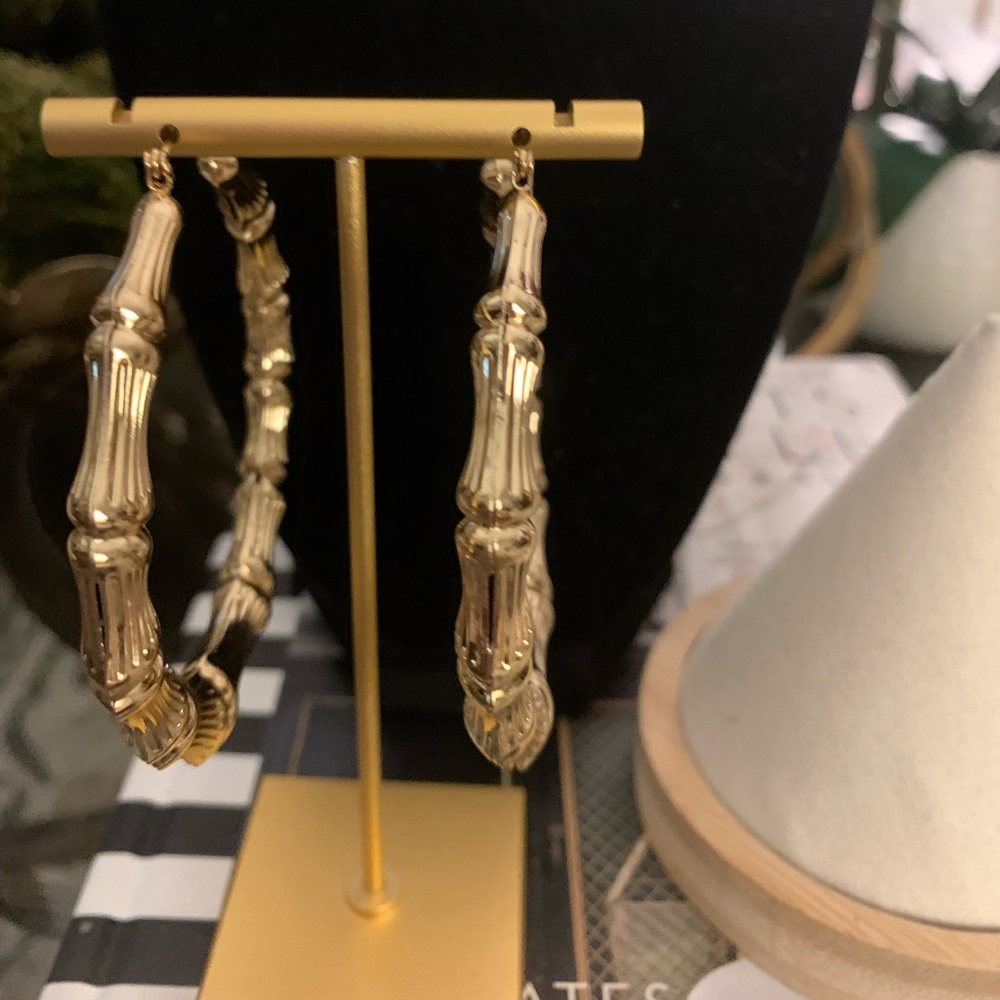 Gold Hoops - Picture 2 of 2